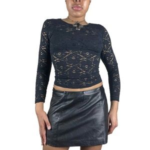 Vintage Coquette Lace Crop Top